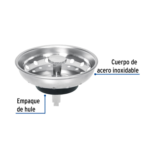 Canastilla inox para contracanasta 3-1/2', FOSET | RCO-001 | 48021