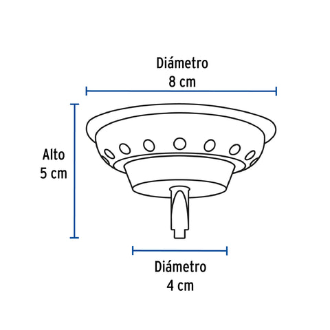 Canastilla inox para contracanasta 3-1/2', FOSET | RCO-001 | 48021