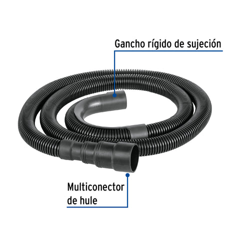 Manguera p/desagüe de lavadora, polietileno, 1.5m, FOSET | MAD-150 | 48027