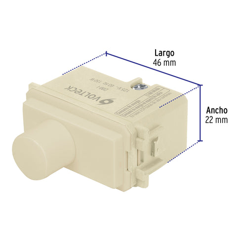 Dimmer giratorio, línea Italiana, marfil, Volteck | DIM-I | 48080