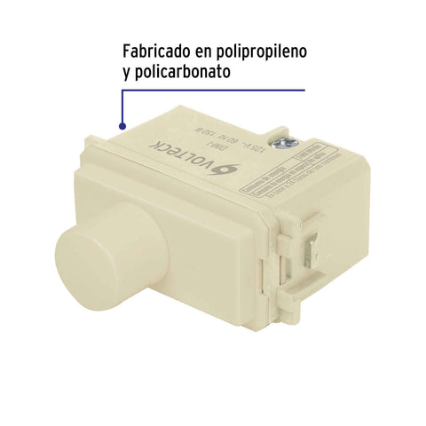 Dimmer giratorio, línea Italiana, marfil, Volteck | DIM-I | 48080