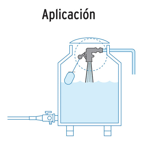 Válvula plástica de llenado para flotador, 1/2', FOSET | VAFLO-1/2P | 48082