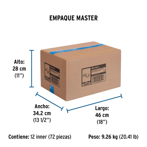 Válvula plástica de llenado para flotador, 1/2', FOSET | VAFLO-1/2P | 48082