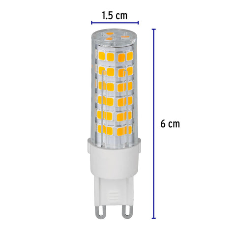 Lámpara de LED tipo cápsula 4 W base G9 luz cálida, blíster | LED-94C | 48102