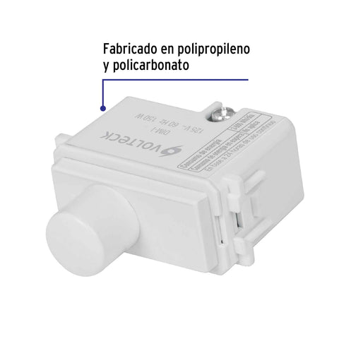 Dimmer giratorio, línea Italiana, color blanco, Volteck | DIM-IB | 48138