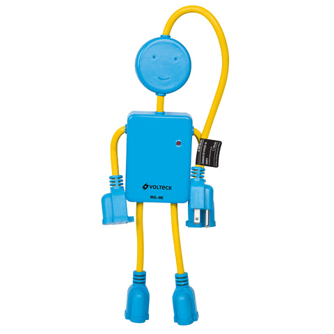 Multicontacto 16 AWG figura de niño con 4 entradas, Volteck | MUL-4NI | 48182