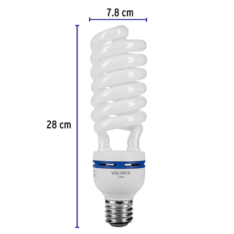 Lámpara espiral 65 W base mogul E39 220 V luz día, caja | F-65EXC | 48222
