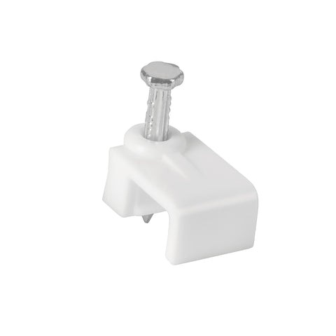 Bolsa con 20 grapas blancas de 5 x 8.5 mm para cable plano | GPL-8B | 48278