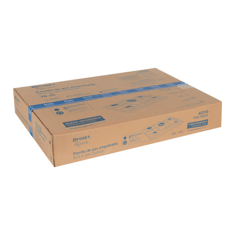 Parrilla gas empotrable 75cm, 5 quem, acero inox, RIVIERA | PAE-755GA | 48316