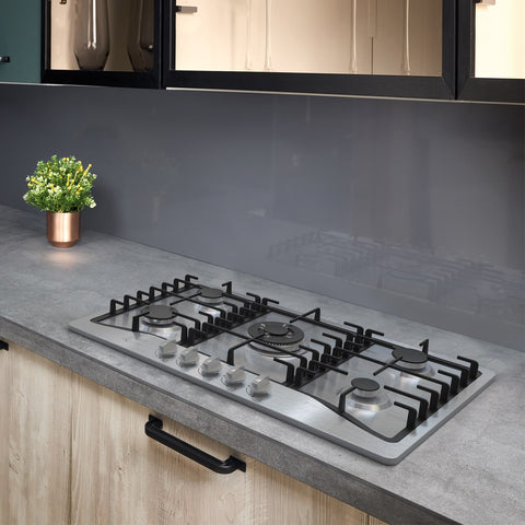 Parrilla gas empotrable 75cm, 5 quem, acero inox, RIVIERA | PAE-755GA | 48316