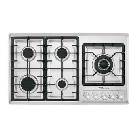 Parrilla gas empotrable 90cm, 5 quem, lateral, inox, RIVIERA | PAE-915GA | 48319