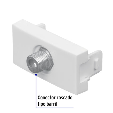 Toma de televisión, línea Oslo, color blanco, Volteck | TV-OB | 48326