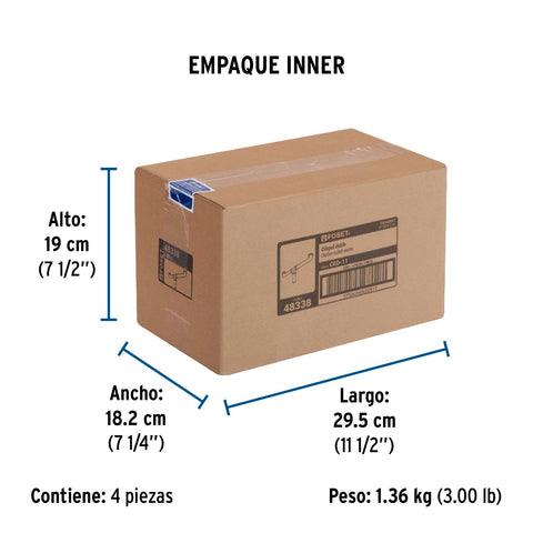 Céspol doble 1-1/2', s/contra, polipropileno, para fregadero | CED-11 | 48338