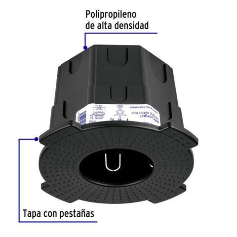 Bote integral de 12 cm, aro interno de 8 cm, Volteck | BOIN-1208 | 48370