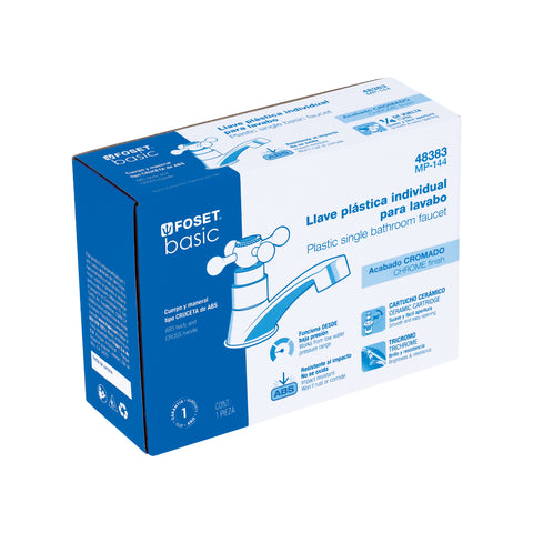 Llave individual lavabo, ABS, cruceta, BASIC | MP-144 | 48383