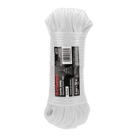 Piola de poliéster diamante de 4mmx30m blanca, madeja, FIERO | PIO-430P | 48395