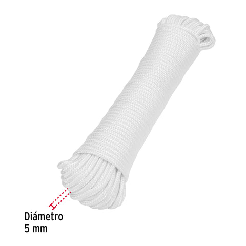 Piola de poliéster diamante de 5mmx30m blanca, madeja, FIERO | PIO-530P | 48396
