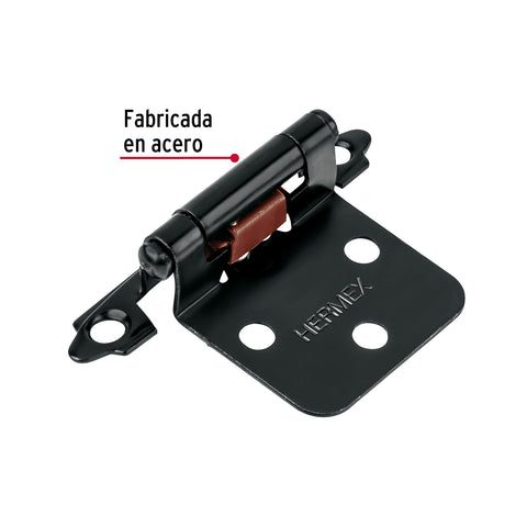 Bolsa con 2 bisagras parche de 7cm, negro, HERMEX | BIPA-76 | 48455