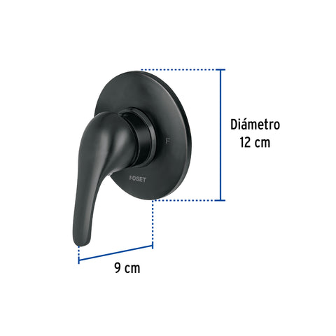 Monomando para regadera, negro, AQUA | AQM-71M | 48472