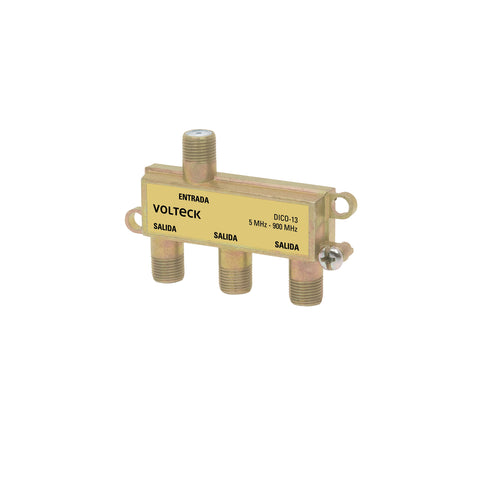 Divisor coaxial de 1 entrada y 3 salidas, Volteck | DICO-13 | 48476