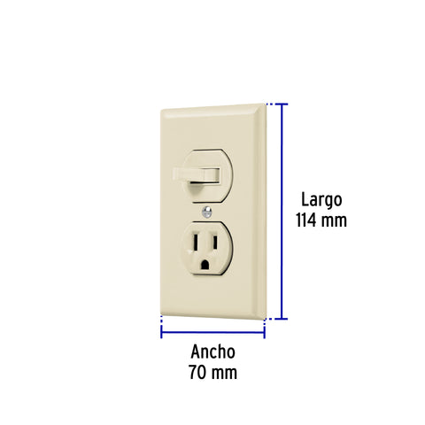 Placa armada interruptor y contacto, línea Standard, marfil | PA-COAP-S | 48489