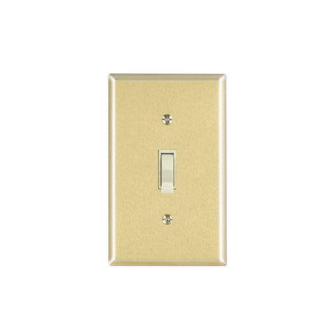 Placa armada interruptor sencillo, línea Standard, aluminio | PA-APSE-SA | 48497
