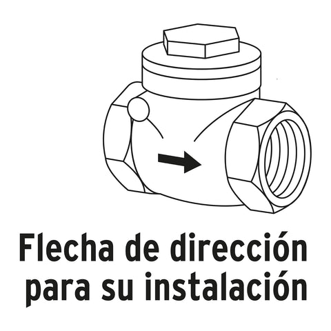 Válvula check horizontal de latón, 1/2', FOSET | VAHO-1/2 | 48510
