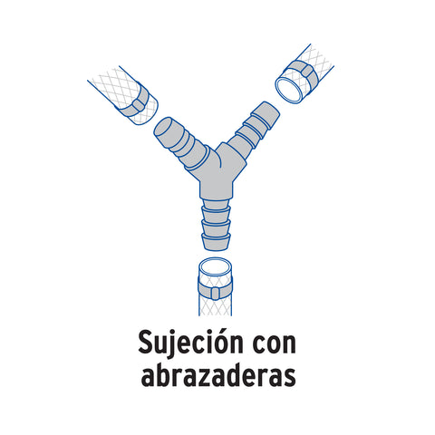 Yee inserción 3/8' de polipropileno, FOSET | CM-771 | 48557