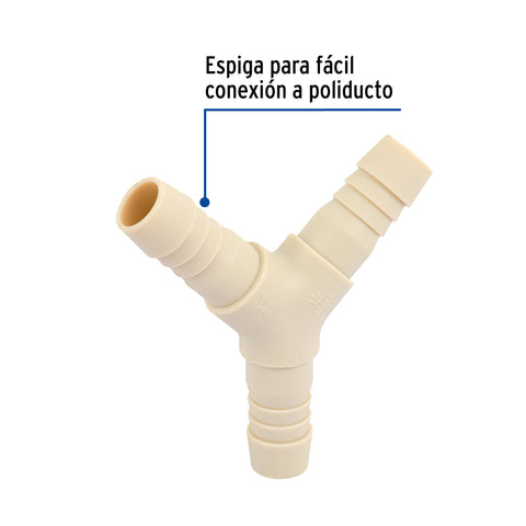 Yee inserción 3/4' de polipropileno, FOSET | CM-773 | 48559