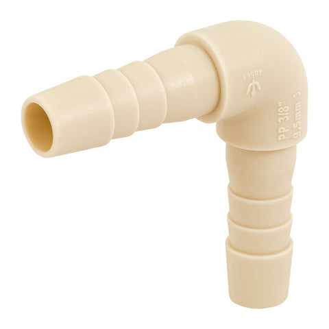 Codo 90° inserción de 3/8' de polipropileno, FOSET | CM-561 | 48561
