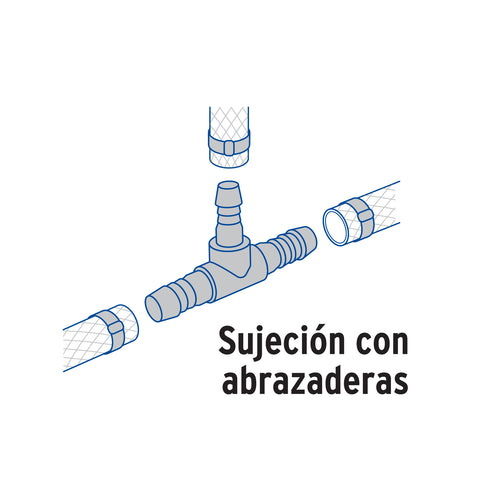 Tee inserción 3/4' de polipropileno, FOSET | CM-763 | 48570