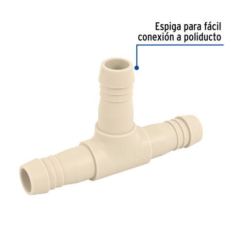 Tee inserción 1' de polipropileno, FOSET | CM-764 | 48571
