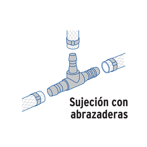 Tee inserción 1' de polipropileno, FOSET | CM-764 | 48571