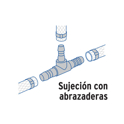 Tee reducida inserción central 3/4' x 1/2' de polipropileno | CM-721 | 48572