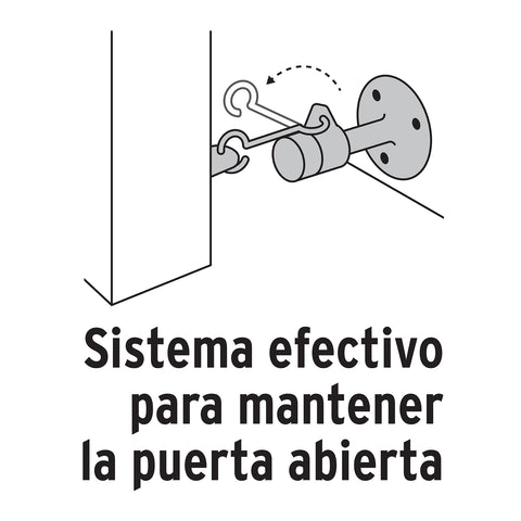 Tope metálico para puerta con gancho, HERMEX | TOGA-3 | 48596