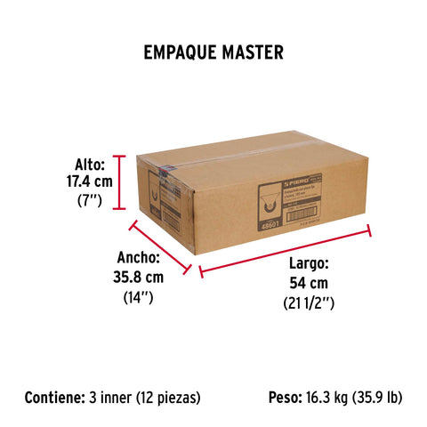 Rodaja hule 4', placa fija con balero, carga 100 kg, FIERO | RO-115 | 48601