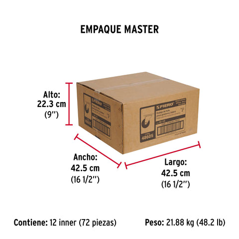 Rodaja hule 2', placa giratoria c/balero, carga 40kg, FIERO | RO-129 | 48605