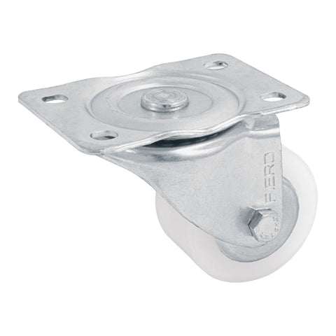 Rodaja de polietileno 2-1/2 placa giratoria con balero FIERO | RO-224 | 48627