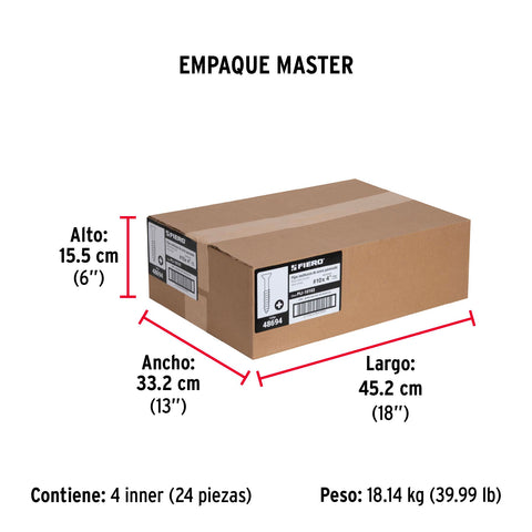Bolsa con 100 pijas #10 x 4' multiusos, FIERO | PIJ-10102 | 48694