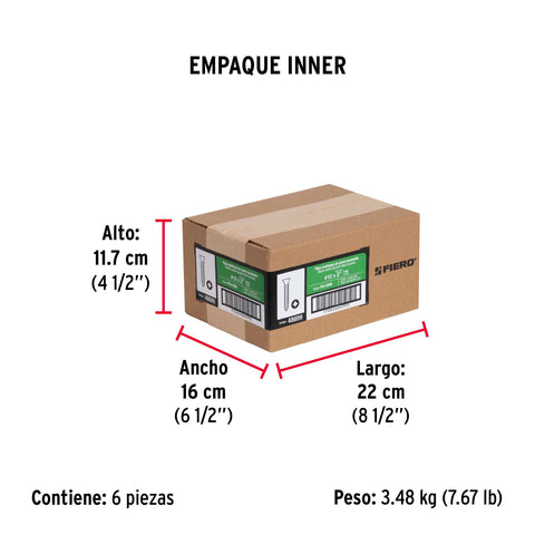 Bolsa con 100 pijas #12 x 2' multiusos, FIERO | PIJ-1250 | 48699