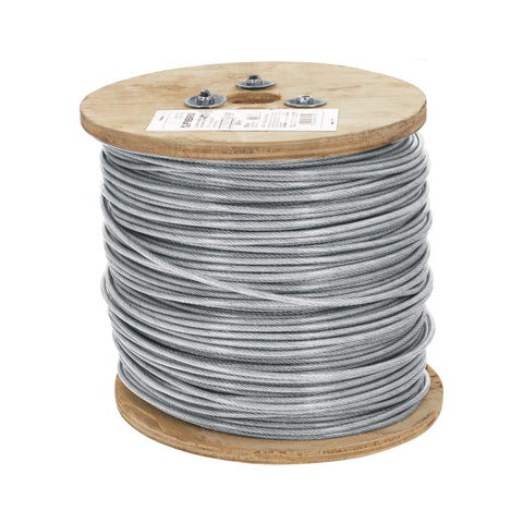 Metro de cable rígido 3/32' acero 7x7 recubierto PVC, 300 m | CAB-3/32RX3 | 48805