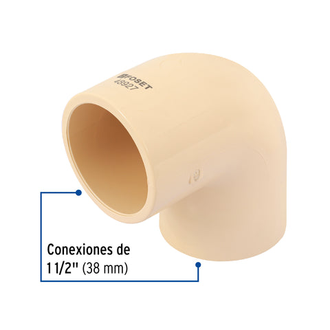 Codo 90° de CPVC de 1-1/2', FOSET | CPVC-565 | 48927