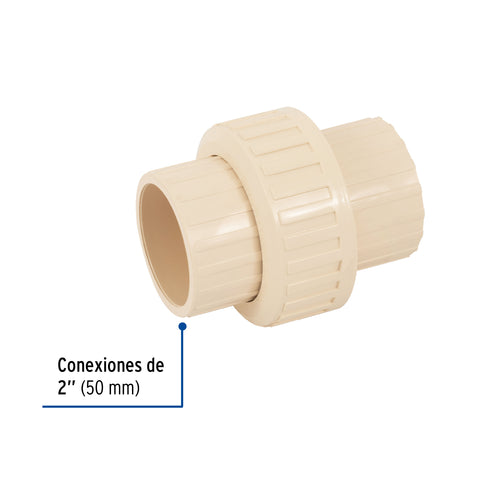 Tuerca unión lisa de CPVC 2', FOSET | CPVC-976 | 48952