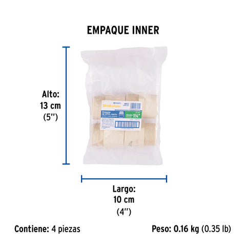 Conector macho CPVC 1-1/4', FOSET | CPVC-614 | 48953