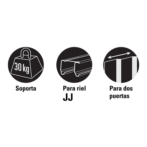 Sistema corredizo para riel superior de clóset, HERMEX | SC-01 | 48970