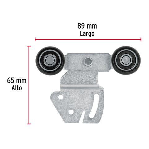 Sistema corredizo doble para riel superior de clóset, HERMEX | SC-02 | 48971