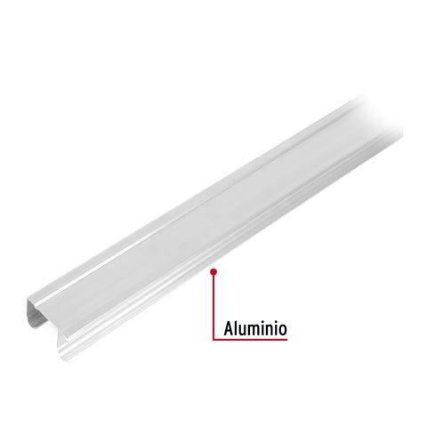 Riel superior 'JJ' de aluminio para puerta corrediza 2 m | RJJ-20 | 48972