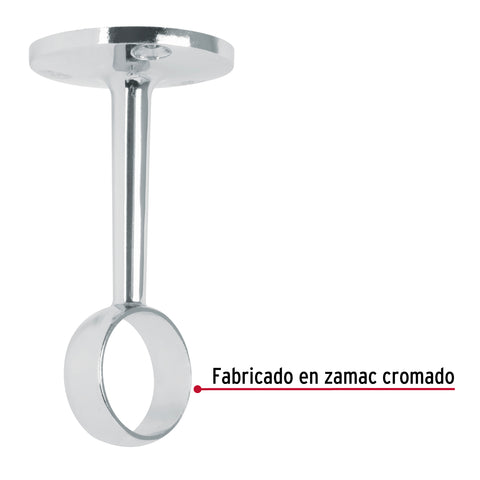 Soporte central para tubo redondo de clóset, HERMEX | STR-3 | 48976
