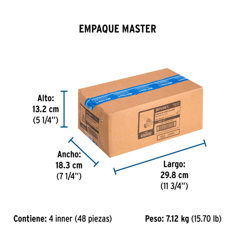 Válvula de esfera de latón, roscable 1/2', FOSET | ESRO-1/2 | 49000