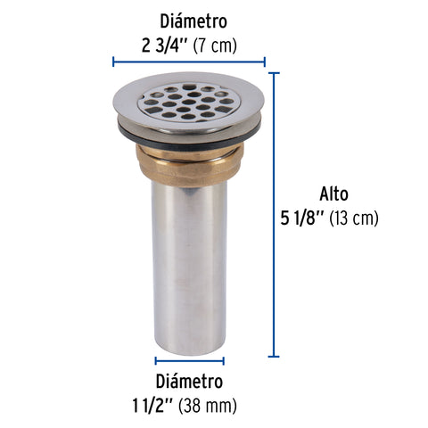 Contrarejilla 2-1/2' inox, tipo bar, FOSET | CO-816 | 49044
